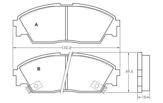 Brake Pad Set, disc brake 36616 ABS, Image 3