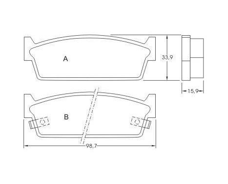 Brake Pad Set, disc brake 36617 ABS, Image 3