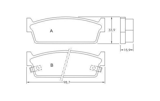 Brake Pad Set, disc brake 36617 ABS, Image 3