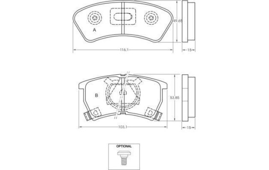 Brake Pad Set, disc brake 36620 ABS