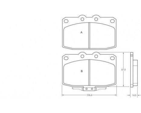 Brake Pad Set, disc brake 36625 ABS, Image 2