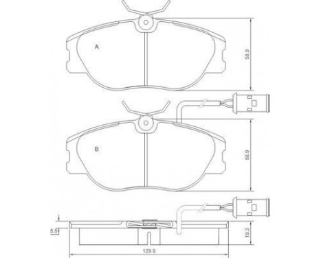 Brake Pad Set, disc brake 36629 ABS, Image 2