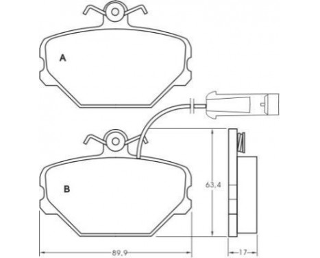 Brake Pad Set, disc brake 36630 ABS, Image 2