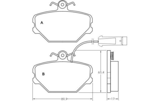 Brake Pad Set, disc brake 36630 ABS, Image 2