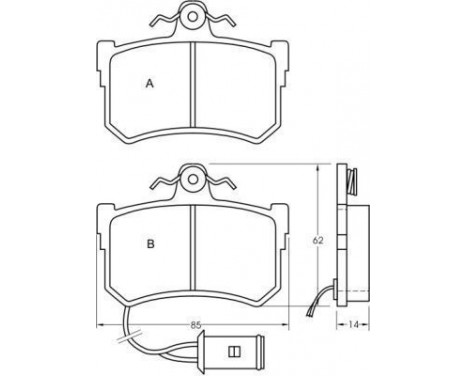 Brake Pad Set, disc brake 36645 ABS, Image 2