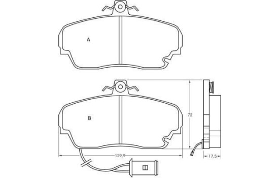Brake Pad Set, disc brake 36646 ABS, Image 2