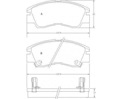 Brake Pad Set, disc brake 36648 ABS, Image 3