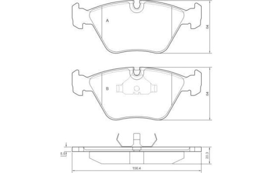 Brake Pad Set, disc brake 36650 ABS, Image 2
