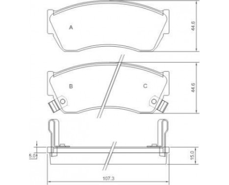 Brake Pad Set, disc brake 36656 ABS, Image 2