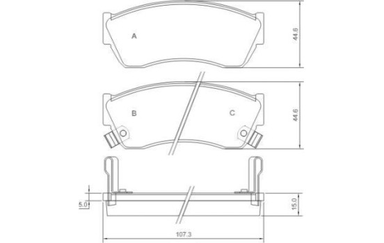 Brake Pad Set, disc brake 36656 ABS, Image 2