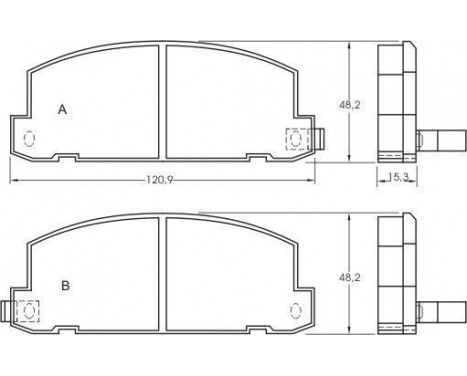 Brake Pad Set, disc brake 36663 ABS, Image 2