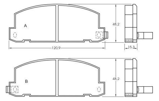 Brake Pad Set, disc brake 36663 ABS, Image 2