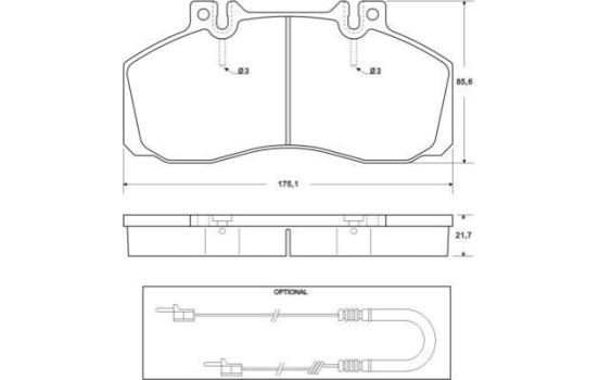 Brake Pad Set, disc brake 36665 ABS, Image 2