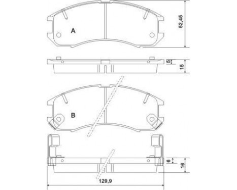 Brake Pad Set, disc brake 36666 ABS, Image 3