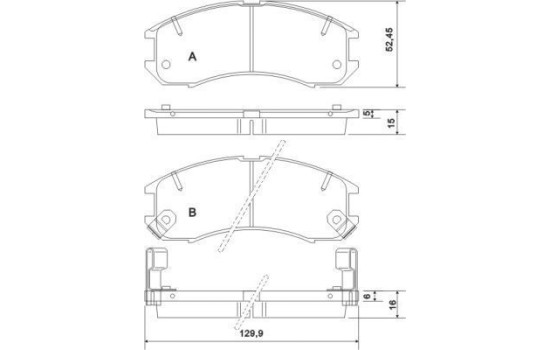 Brake Pad Set, disc brake 36666 ABS, Image 3
