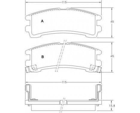 Brake Pad Set, disc brake 36674 ABS, Image 2