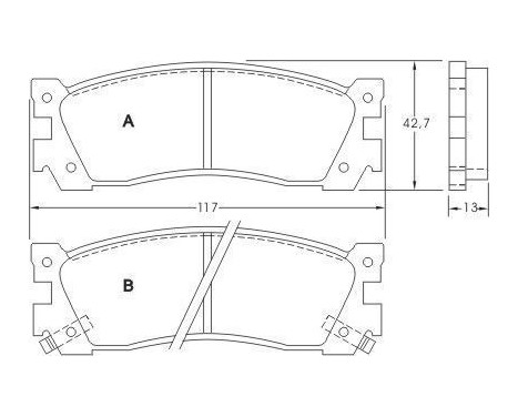 Brake Pad Set, disc brake 36676 ABS, Image 2