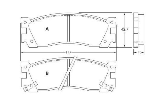 Brake Pad Set, disc brake 36676 ABS, Image 2