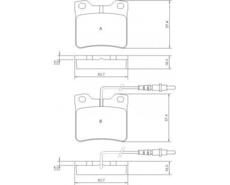 Brake Pad Set, disc brake 36683 ABS, Image 2