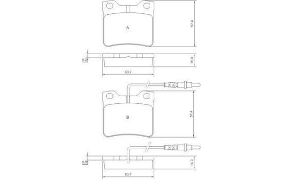 Brake Pad Set, disc brake 36683 ABS, Image 2