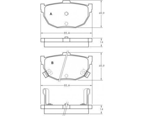 Brake Pad Set, disc brake 36692 ABS, Image 2