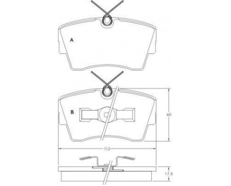 Brake Pad Set, disc brake 36695 ABS, Image 2