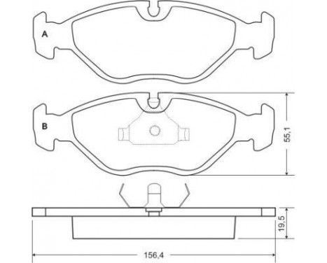 Brake Pad Set, disc brake 36698 ABS, Image 2