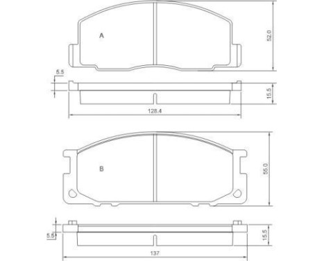 Brake Pad Set, disc brake 36701 ABS, Image 2