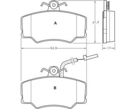Brake Pad Set, disc brake 36706 ABS, Image 2