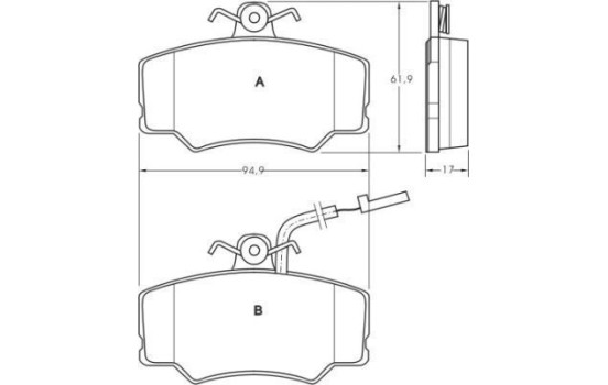 Brake Pad Set, disc brake 36706 ABS, Image 2