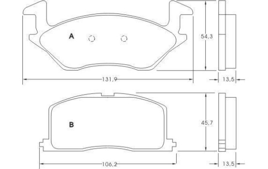 Brake Pad Set, disc brake 36711 ABS, Image 2
