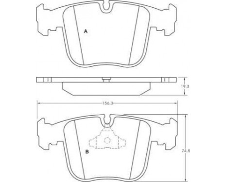 Brake Pad Set, disc brake 36714 ABS, Image 2