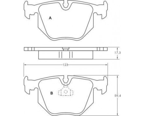 Brake Pad Set, disc brake 36715 ABS, Image 2