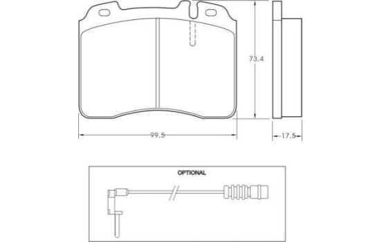 Brake Pad Set, disc brake 36716 ABS, Image 2