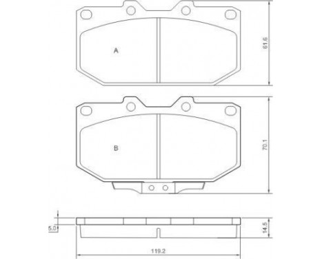 Brake Pad Set, disc brake 36718 ABS, Image 3