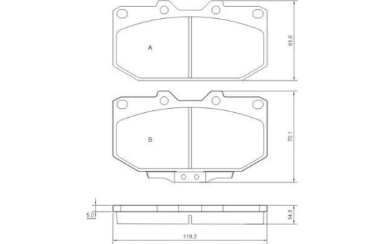 Brake Pad Set, disc brake 36718 ABS, Image 3