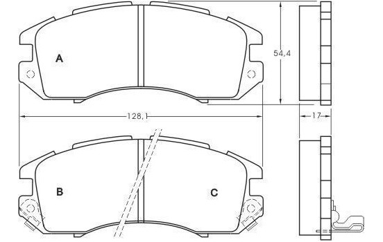 Brake Pad Set, disc brake 36720 ABS, Image 2
