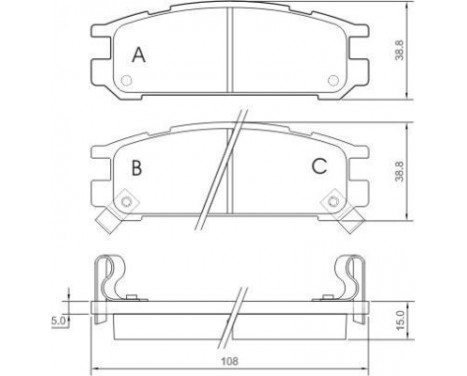 Brake Pad Set, disc brake 36721 ABS, Image 2