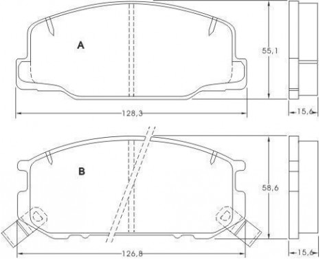 Brake Pad Set, disc brake 36733 ABS, Image 2