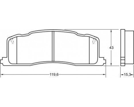 Brake Pad Set, disc brake 36734 ABS, Image 3