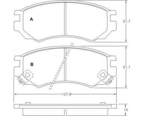 Brake Pad Set, disc brake 36743 ABS, Image 3