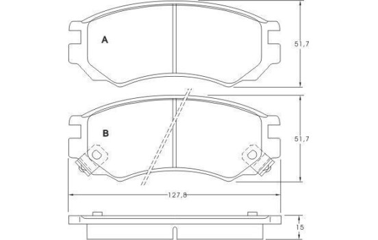 Brake Pad Set, disc brake 36743 ABS, Image 3
