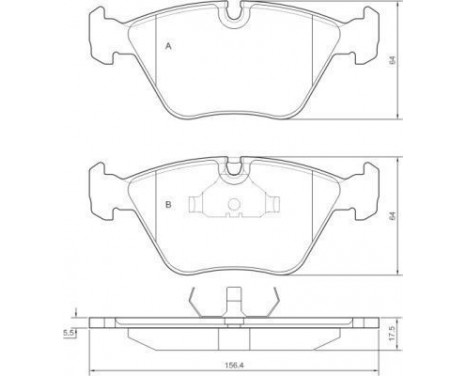 Brake Pad Set, disc brake 36755 ABS, Image 3