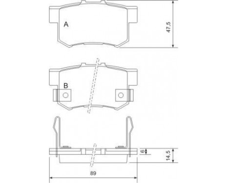 Brake Pad Set, disc brake 36758 ABS, Image 3