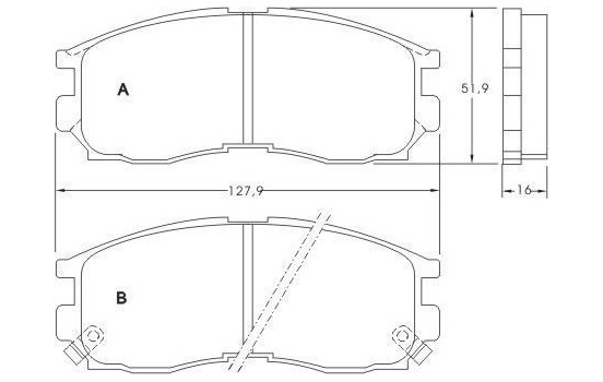 Brake Pad Set, disc brake 36763 ABS, Image 3