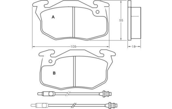 Brake Pad Set, disc brake 36766 ABS, Image 2