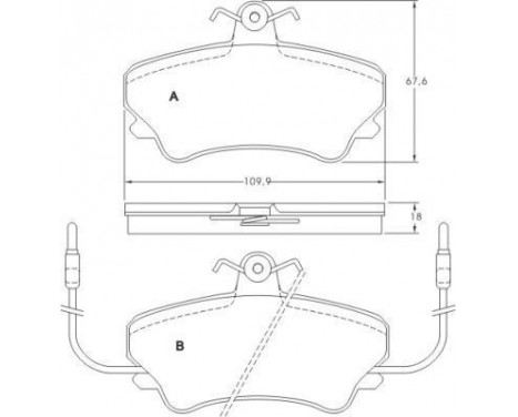 Brake Pad Set, disc brake 36768 ABS, Image 3