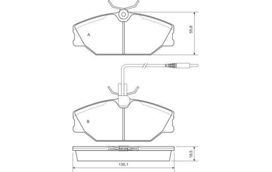 Brake Pad Set, disc brake 36769 ABS, Image 3