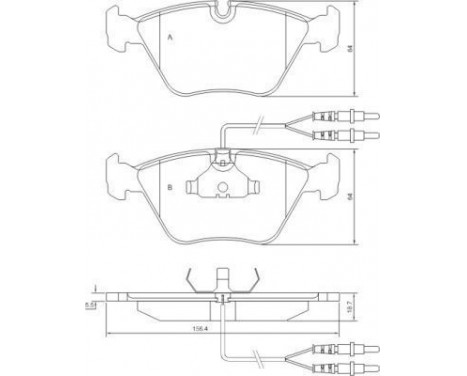 Brake Pad Set, disc brake 36774 ABS, Image 2