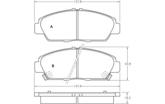 Brake Pad Set, disc brake 36780 ABS, Image 2